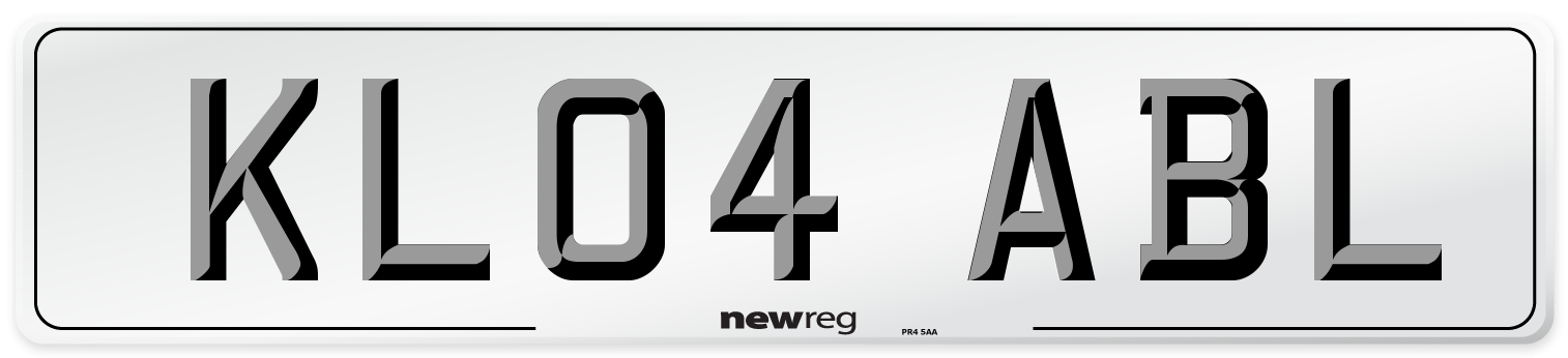 KL04 ABL Number Plate from New Reg